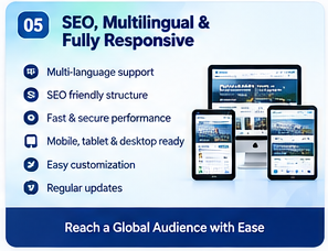 SEO, Multilingual & Fully Responsive