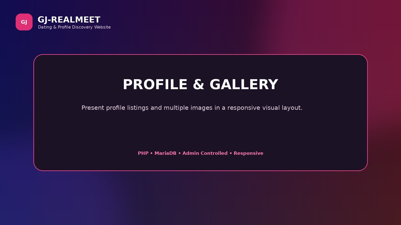 Profile & Gallery Manager
