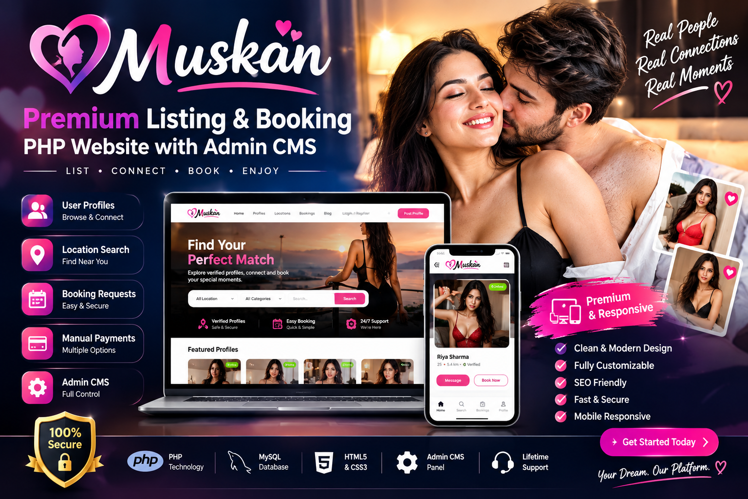 Muskan – Premium Listing & Booking PHP Website with Admin CMS
