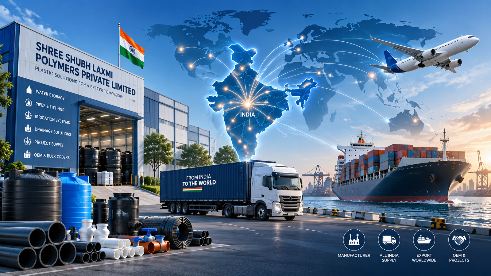 SHREE SHUBH LAXMI – Advanced Plastic Manufacturing, B2B RFQ, Quotation & Export PHP Website with Admin CMS